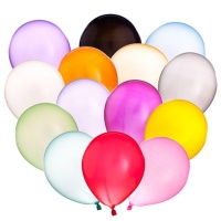 Воздушные шары "АССОРТИ" 10шт. металл цветные в пакете